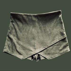 Olive Green Mini Skort